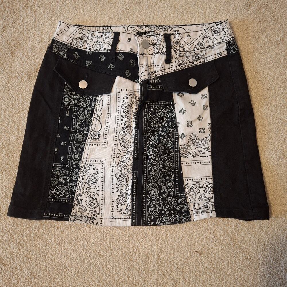 Denim Bandana Skirt